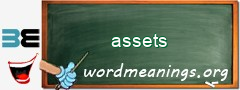 WordMeaning blackboard for assets